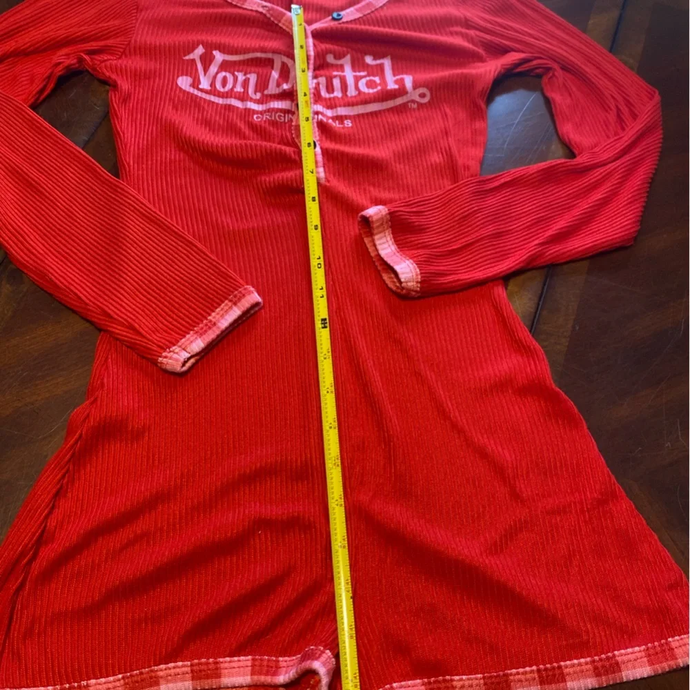 Von Dutch Red Knit Jumpsuit - Picture 2 of 5